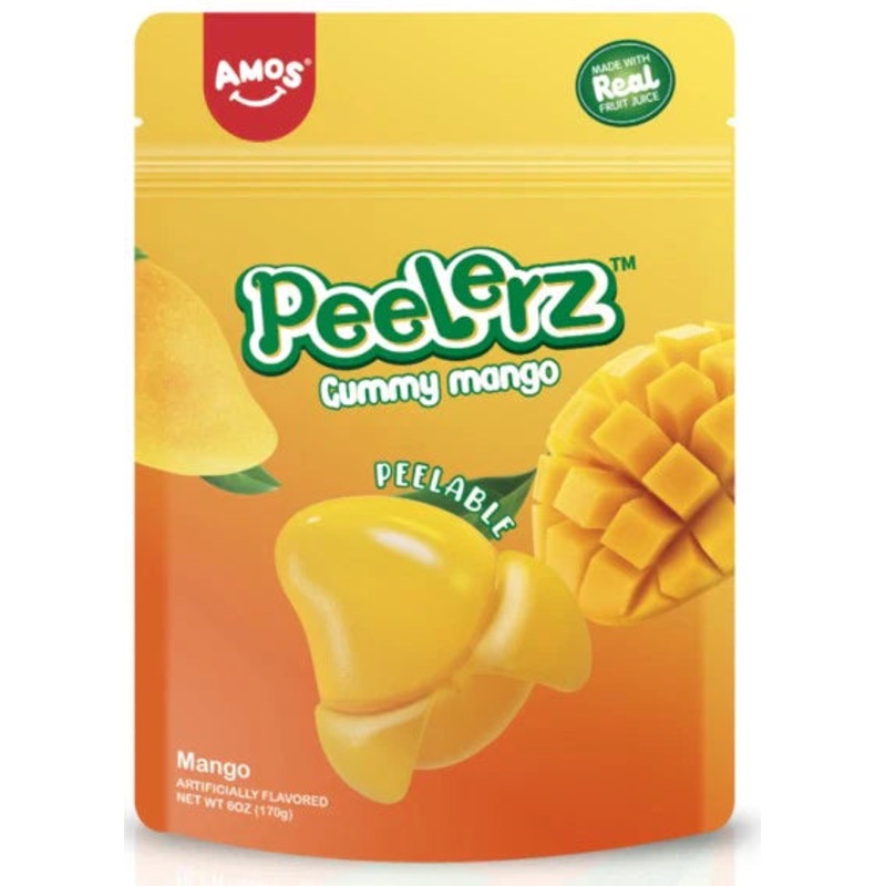 Amos Peelerz Gummy Mango 6oz X 12 Units