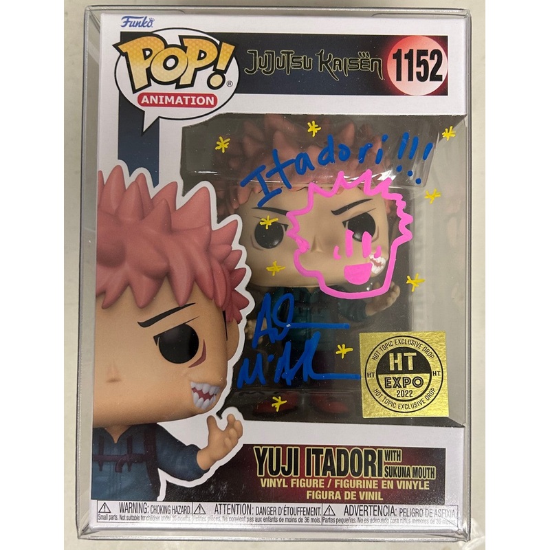 AUTOGRAPHED by Adam McArthur – Funko Pop! Animation: Jujutsu Kaisen – Yuji Itadori With Sukuna Mouth (Expo Hot Topic Exclusive)(Gold Sticker) (JSA Cert) #1152