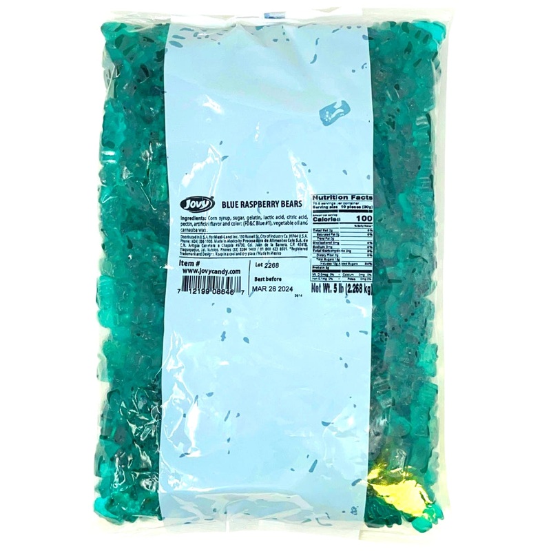 Jovy Gummy Bears Blue Raspberry 5lbs – 1 Pack