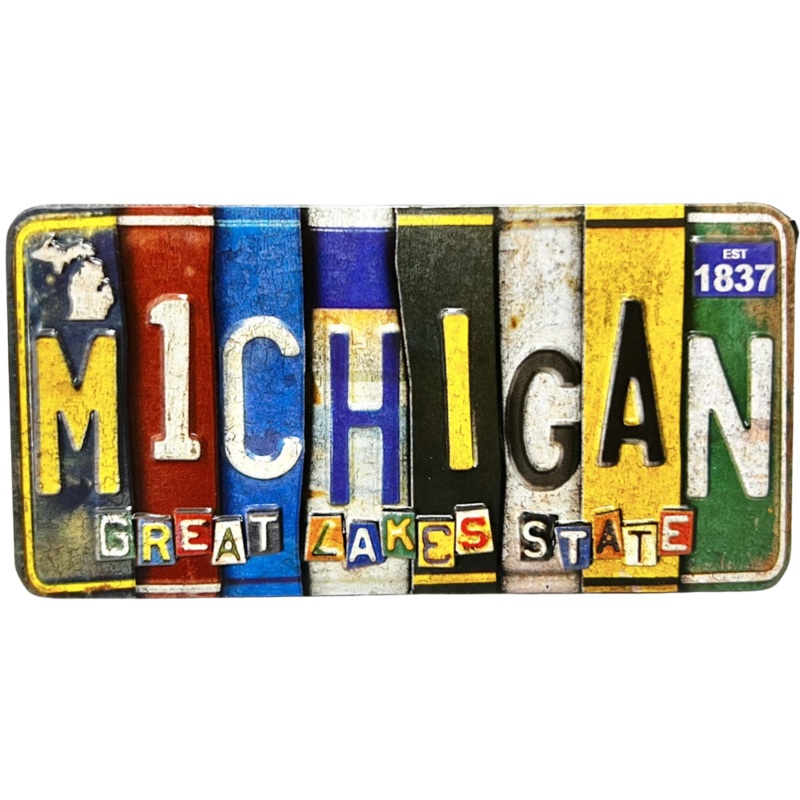 Michigan Vintage License Plate Magnet