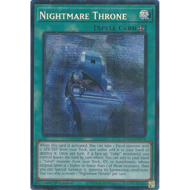 Nightmare Throne (Prismatic Secret Rare) – 2025 Mega-Pack MP25-EN072