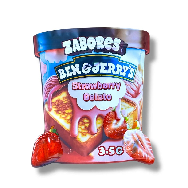 Zabores Strawberry Gelato Mylar Bag 3.5 Grams 25