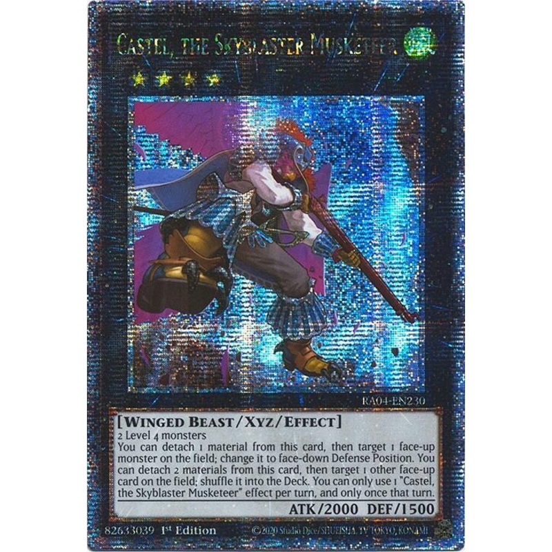 Castel, the Skyblaster Musketeer (Quarter Century Secret Rare) – RA04-EN230