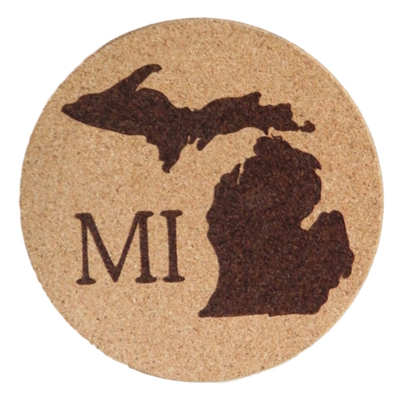 MI Cork Coaster