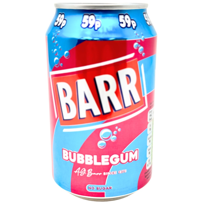 Barr Bubblegum Soda (UK) – 330mL