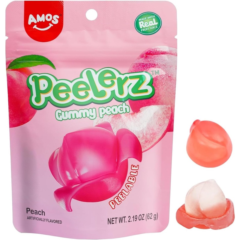 Amos Peelerz Gummy Peach – 6oz