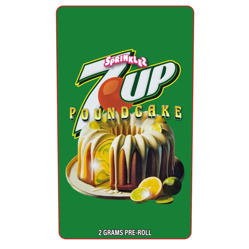 7-up Pound Cake 2 Gram Pre-Roll Holographic Labeling/Stickers Only 10
