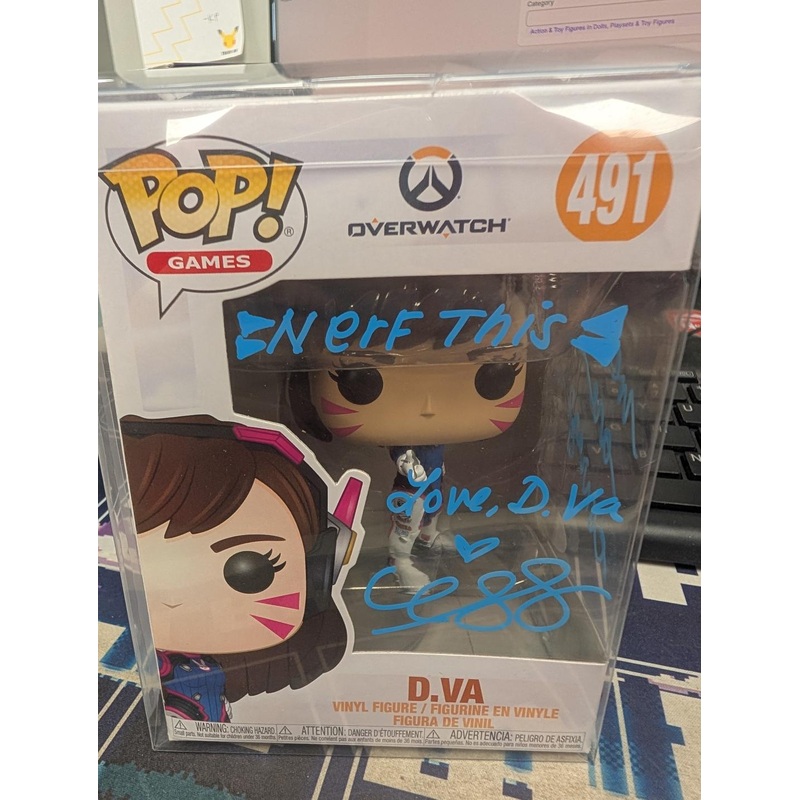 AUTOGRAPHED by Charlet Chung (JSA #AW47634) Funko POP! Games: Overwatch – D.VA #491