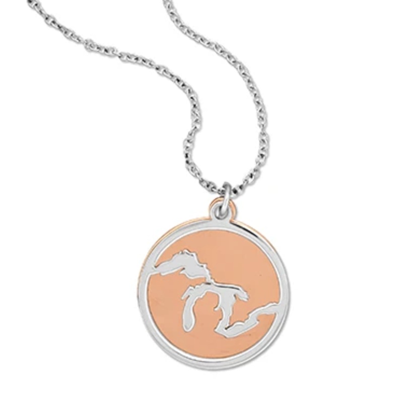 Copper Accent Great Lakes Necklace
