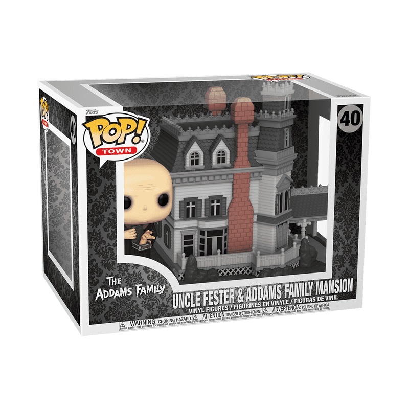 [DAMAGED] Funko Pop Town: The Addams Family – Uncle Fester and Addams Family Mansion #40