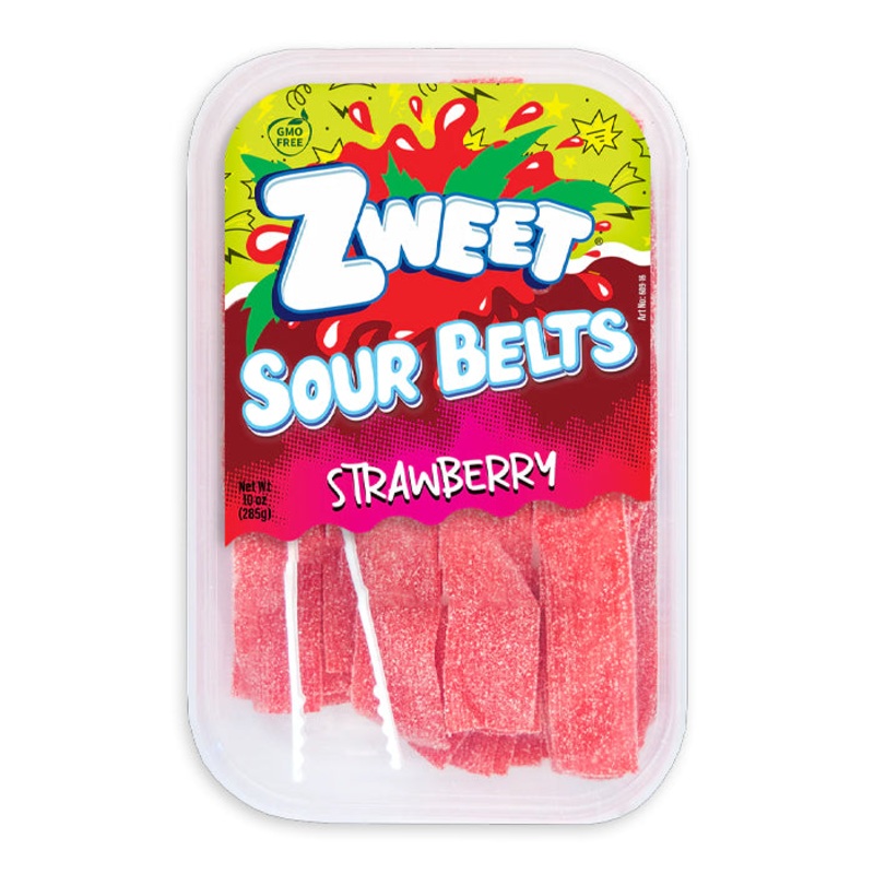 Zweet Sour Strawberry Belts: 6-Piece Box