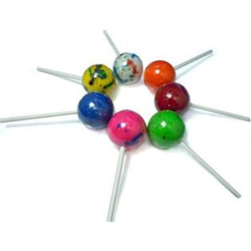 1 3/4″ Color Jawbreakers on Sticks – Each