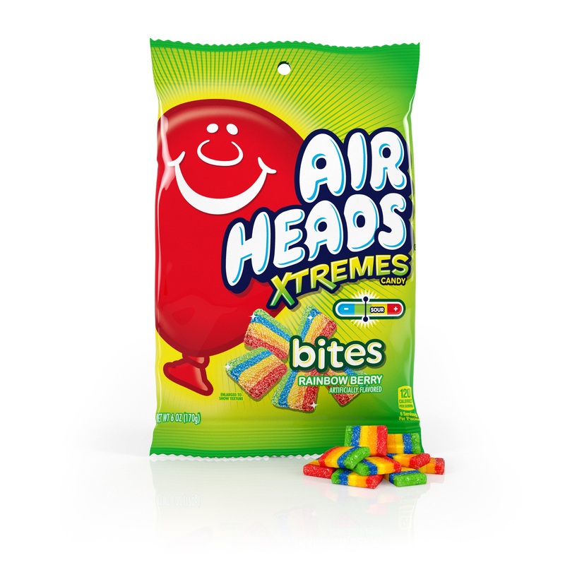 Airheads Xtreme Rainbow Berry Bites Peg Bag 6oz X 12 Units
