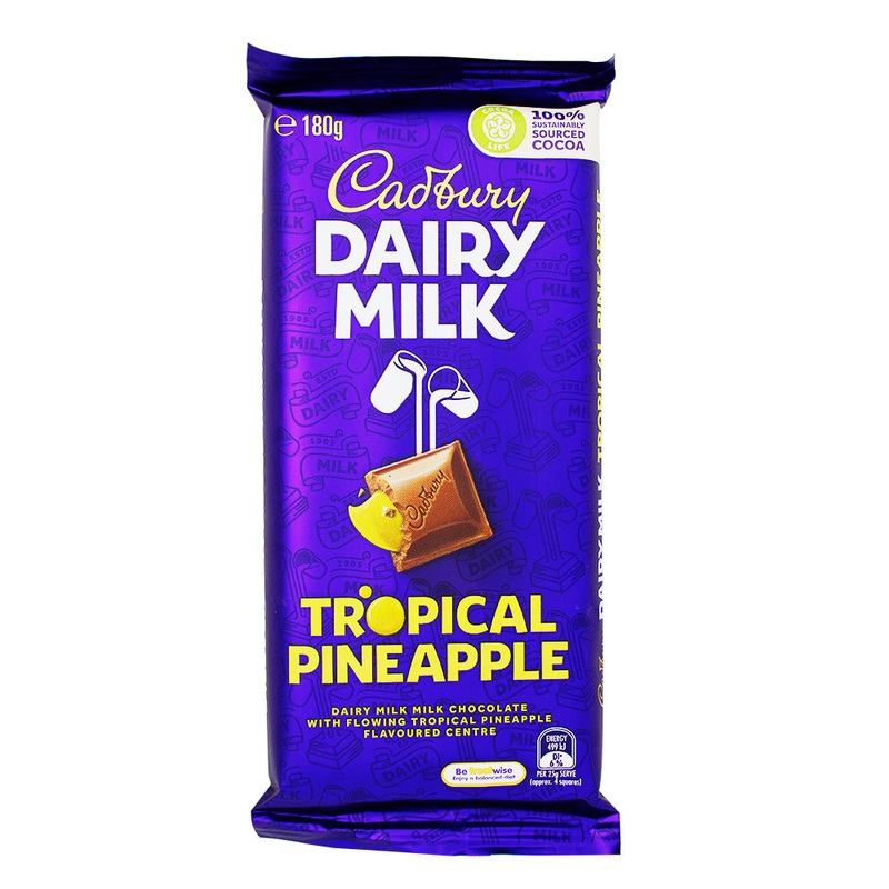 Australia Cadbury Dairy Milk Tropical Pineapple – 180g (Aus)