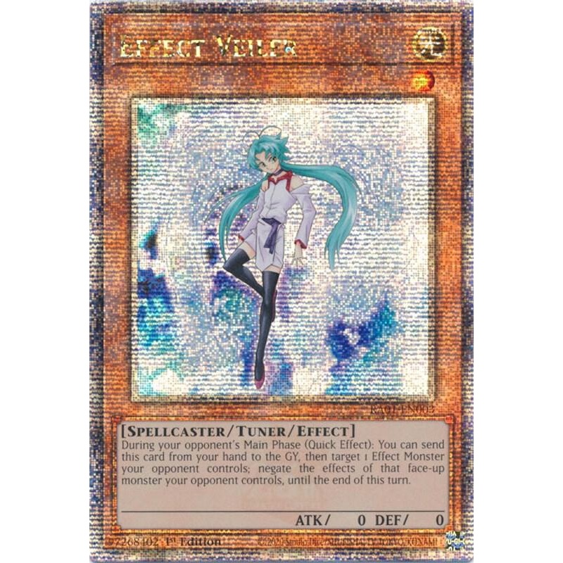 Effect Veiler (1st Edition) (Quarter Century Secret Rare) – 25th Anniversary Rarity Collection RA01-EN003