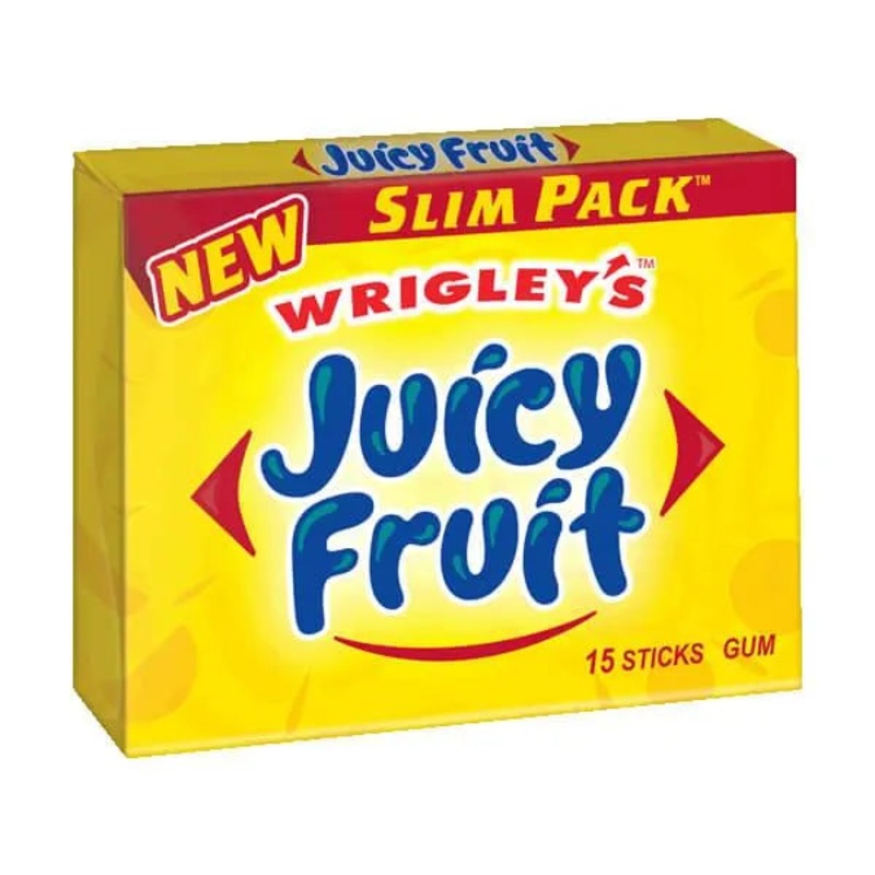 Wrigley’s Juicy Fruit Gum 15 Slim Pack / Sticks: 10-Piece Box