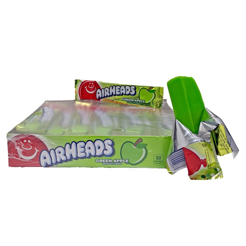 Airheads Green Apple .55oz bar or 36ct box .55oz bar