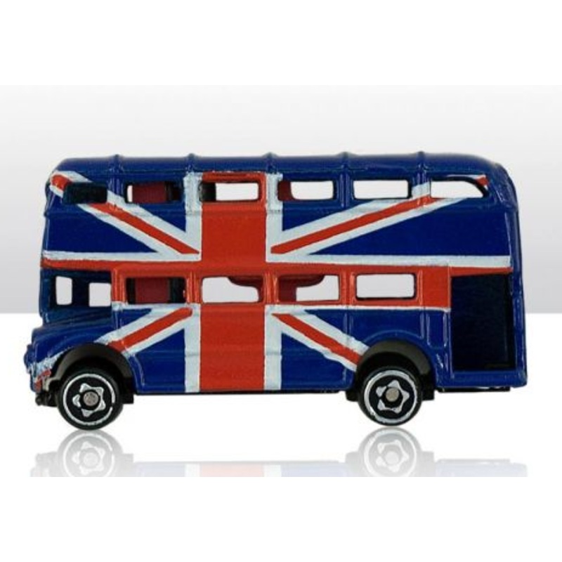 Union Jack Bus Die Cast Metal Magnet