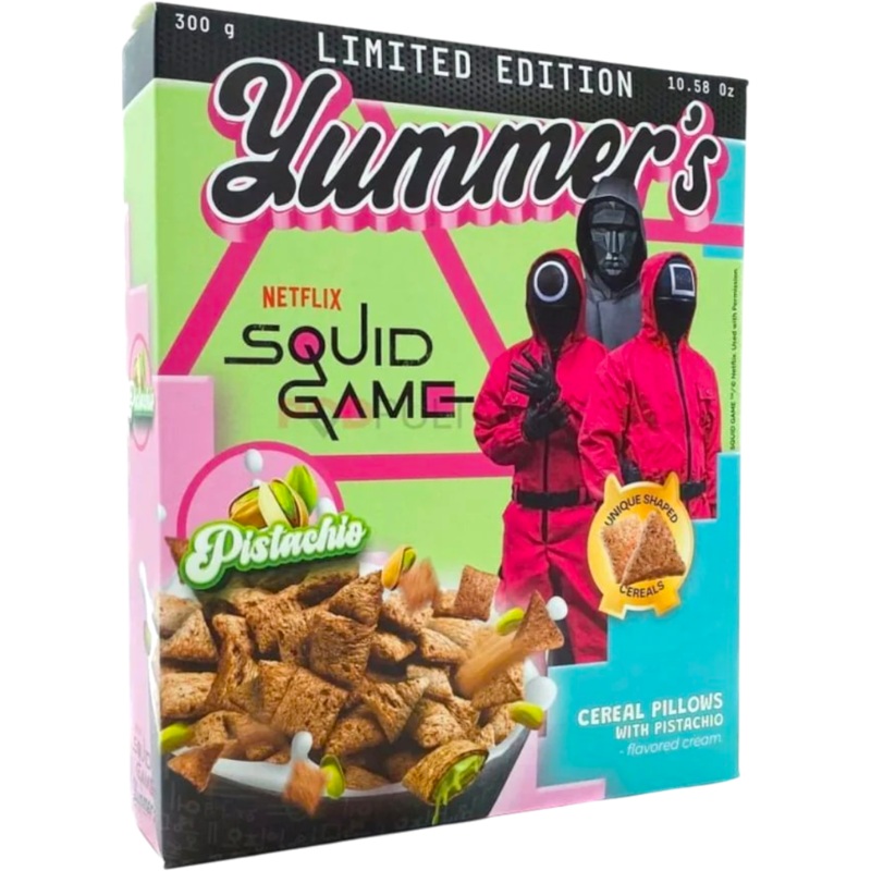 Yummer’s Squid Game Pistachio Pillow Cereal – 10.58oz (300g)
