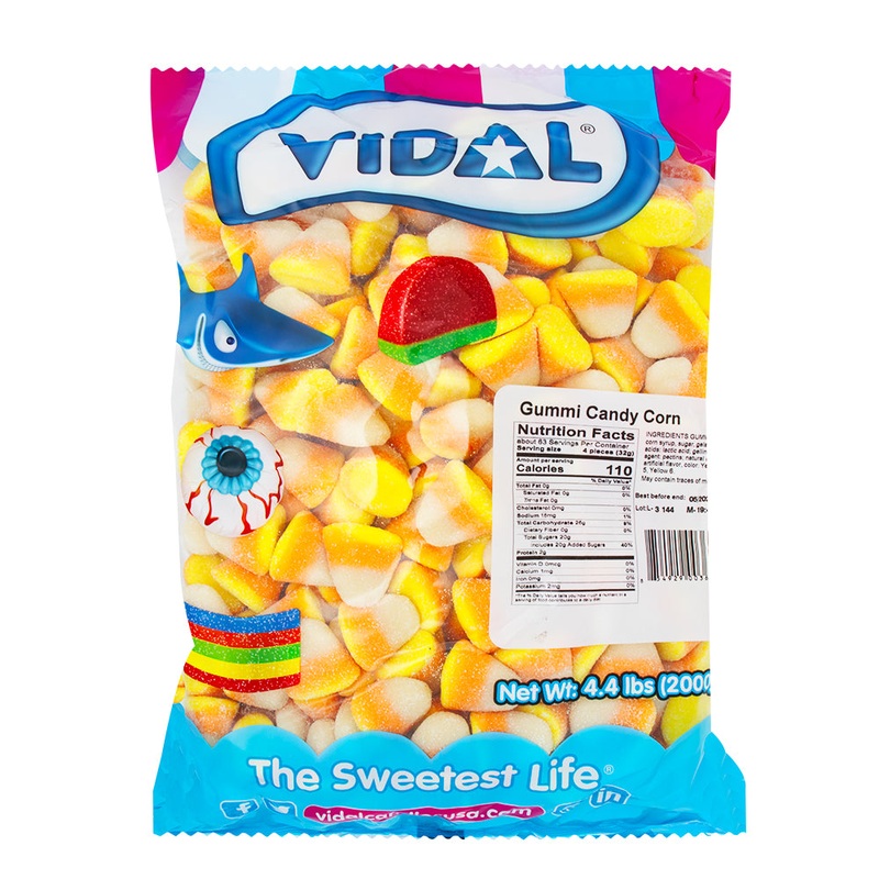 Halloween Vidal Gummi Candy Corn – 4.4lbs
