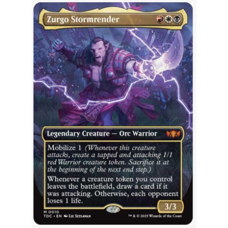 Zurgo Stormrender (Borderless) – Commander: Tarkir: Dragonstorm – #0010