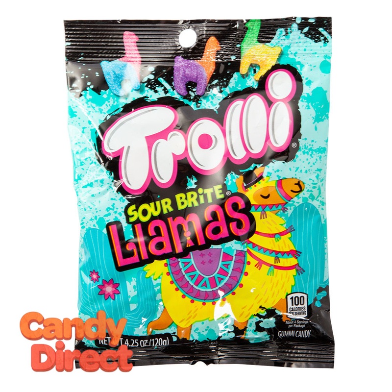 Trolli Llamas Sour Brite 4.25oz Peg Bag – 12ct