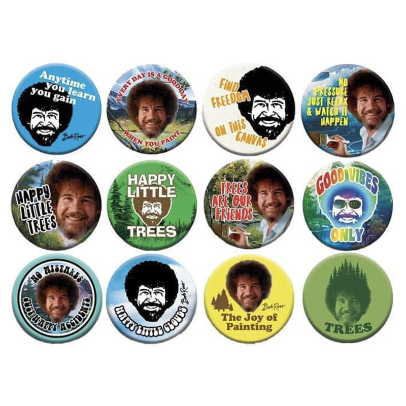 Button  Bob Ross