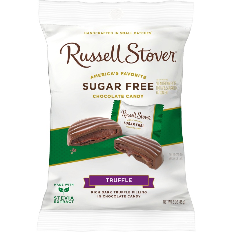 Russell Stover Sugar Free Dark Chocolate Truffle 3oz bag