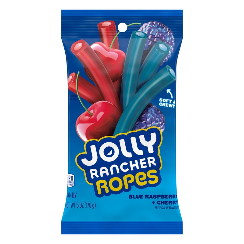 Jolly Rancher Ropes Blue Raspberry Cherry 6oz Bag 6oz Bag