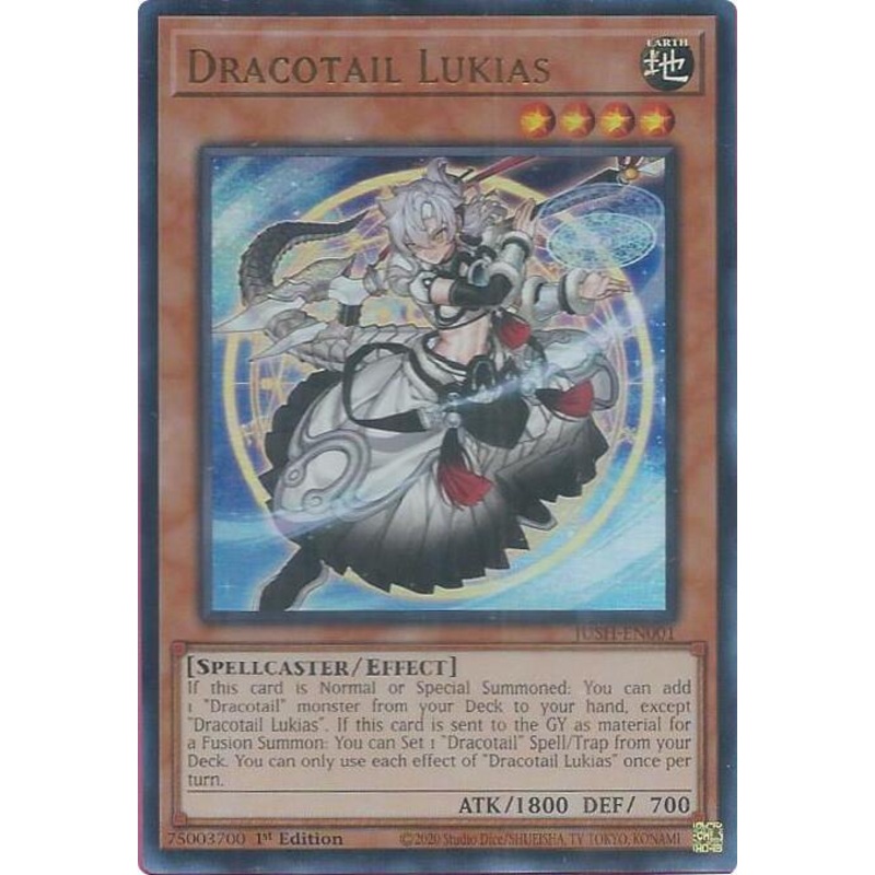 Dracotail Lukias – (1st Edition) (Ultra Rare) Justice Hunters – JUSH-EN001