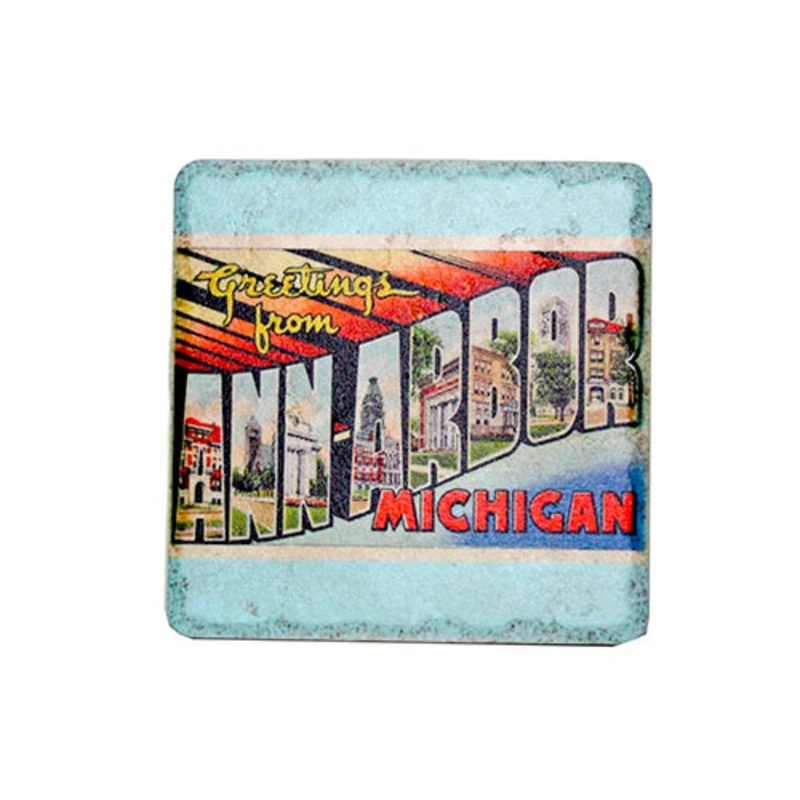 Greetings Ann Arbor MI Coaster