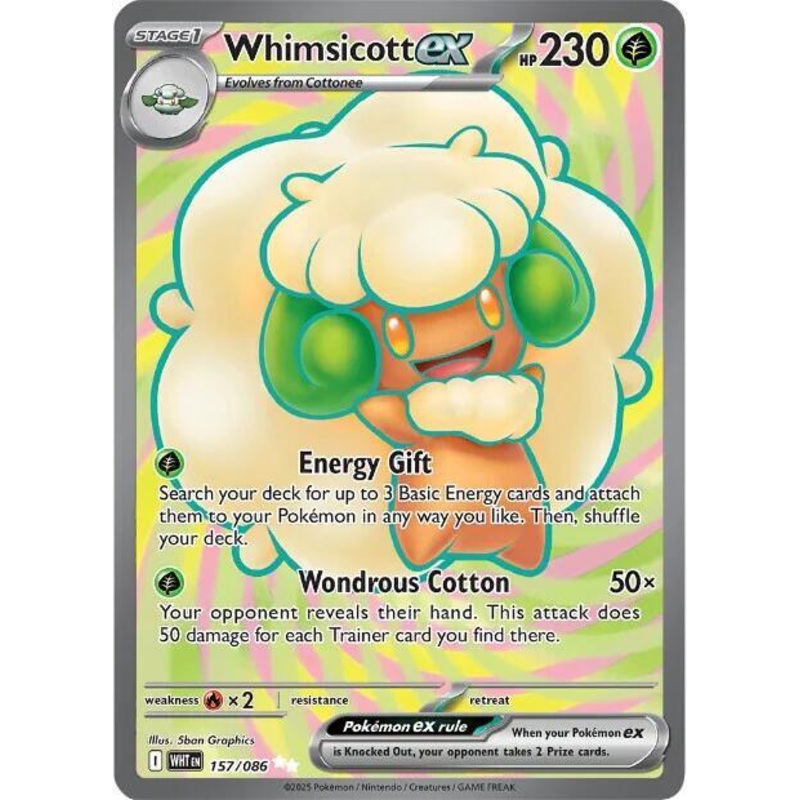 Whimsicott ex (Ultra) – 157/086 – White Flare – English