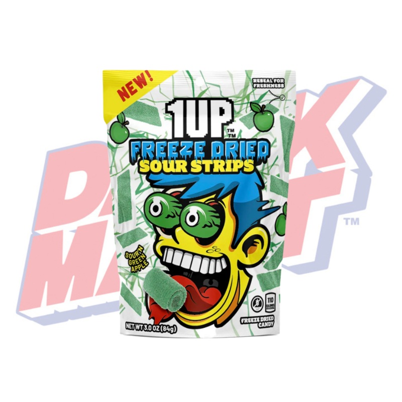 1UP Freeze Dried Sour Strip Sour’n Green Apple – 85g
