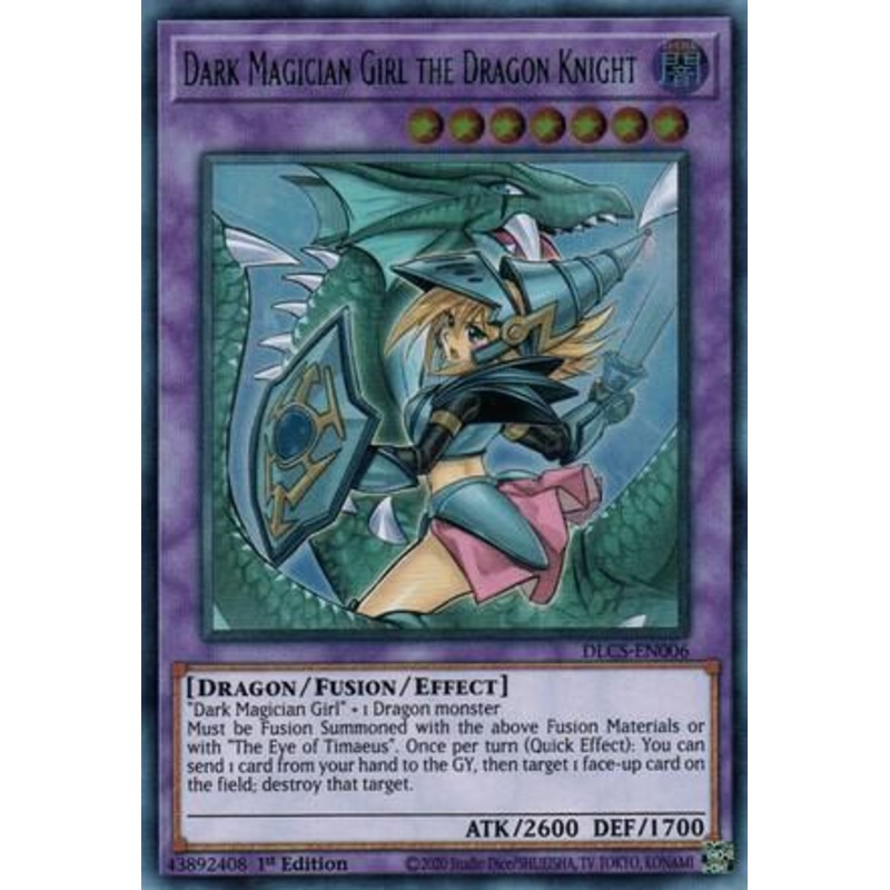 Dark Magician Girl the Dragon Knight (1st Edition) (Ultra Rare) (Alternate Art) – Dragons of Legend: The Complete Series – DLCS-EN006