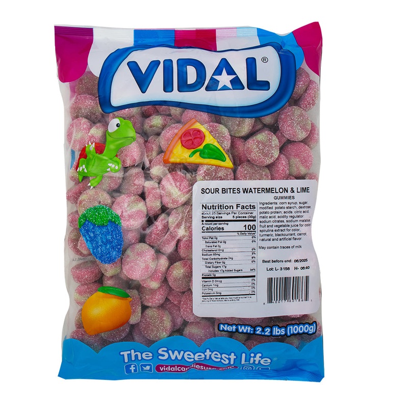 Vidal Sour Bites Watermelon & Lime 2.2lb – 1 Box