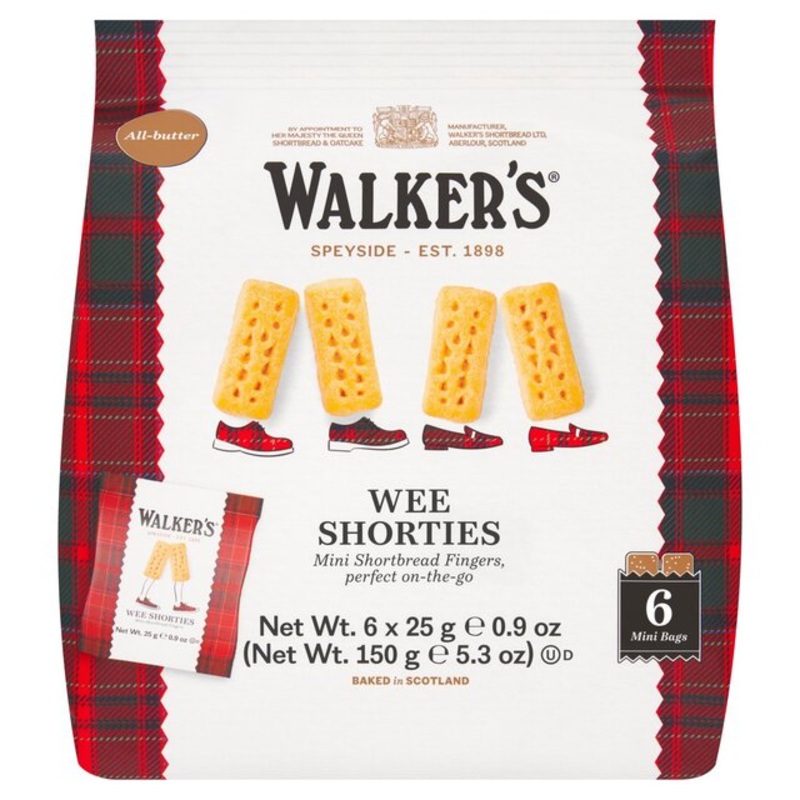 Walker’s Shortbread Wee Shorties Mini Shortbread Fingers 6 per pack