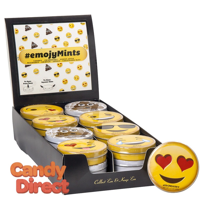 Amusemints Emojy Mints Assorted Fruit Candies 0.7oz Tin – 24ct