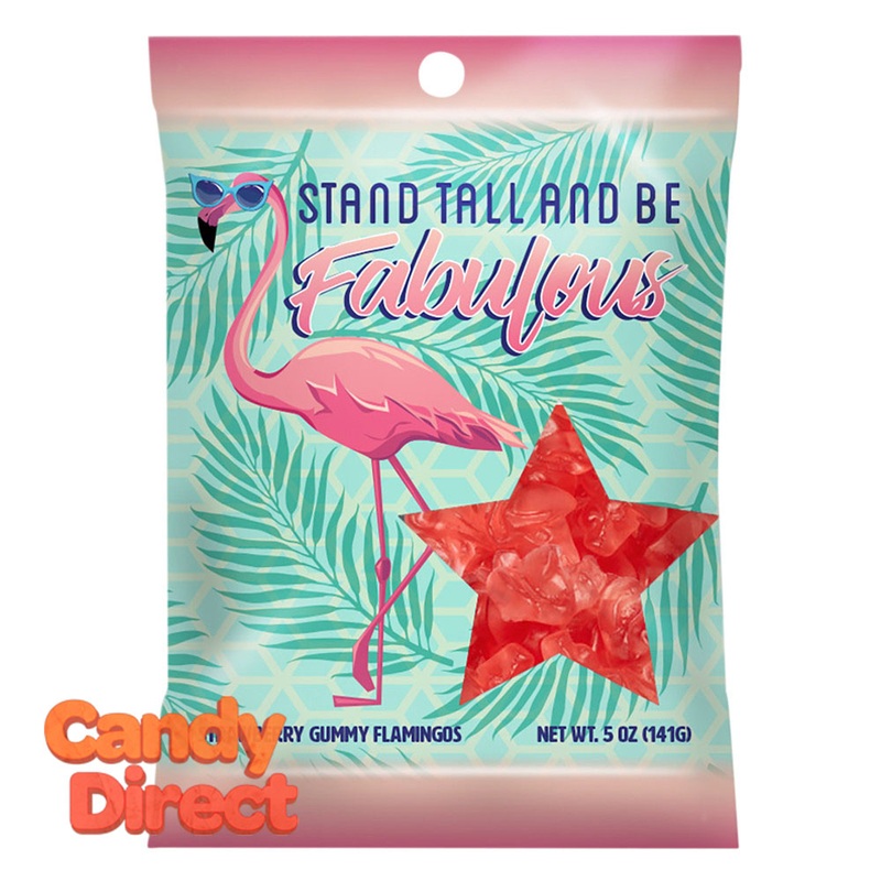 Amusemints Gummy Flamingos 5oz Peg Bag – 12ct