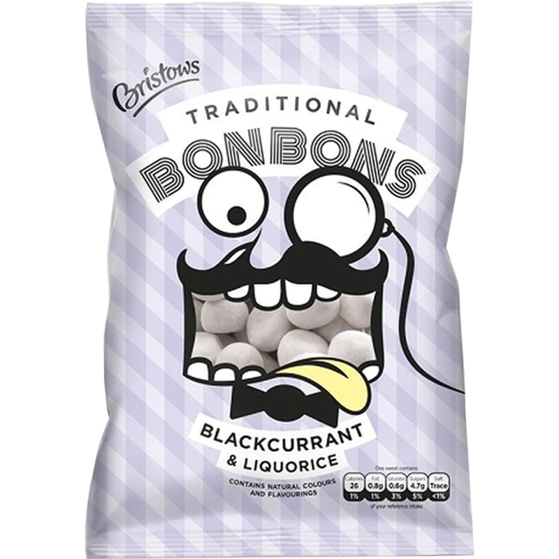 Bristows Traditional Blackcurrant & Liquorice Bon Bons  150g Bag