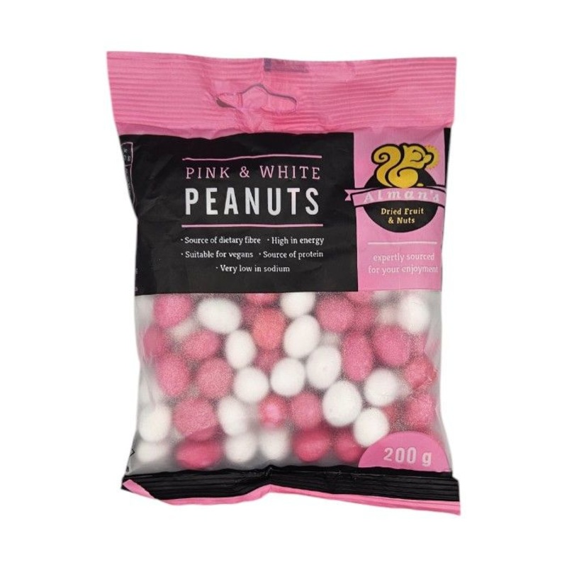 Almans 200g Pink & White Peanuts (1x200g)