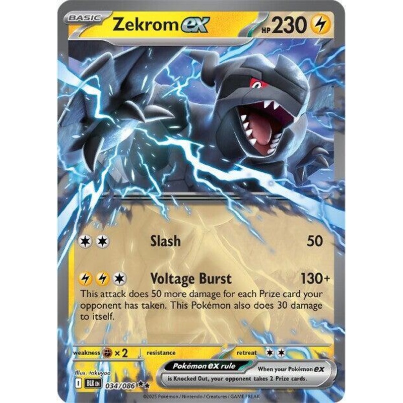 Zekrom ex (RR) – 034/086 – Black Bolt – English