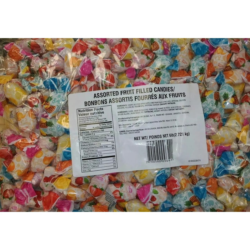 Arcor Fruit Filled Assorted Hard Candy 6lb