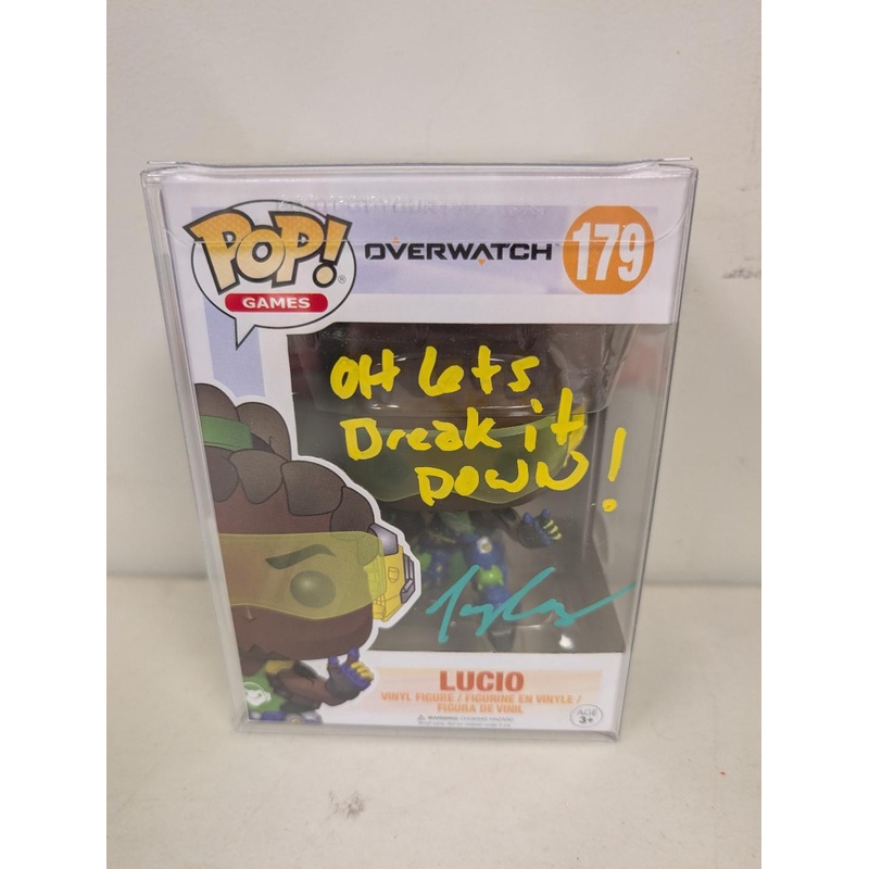 AUTOGRAPHED by Jonny Cruz (JSA #AW51001) Funko Pop! Games: Overwatch – Lucio #179