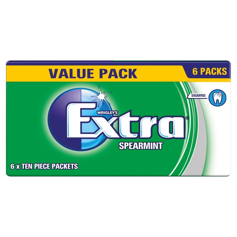 Wrigley’s Extra Spearmint Chewing Gum Sugar Free Multipack 6 per pack