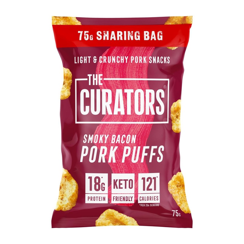 The Curators Smoky Bacon Pork Puffs 75g
