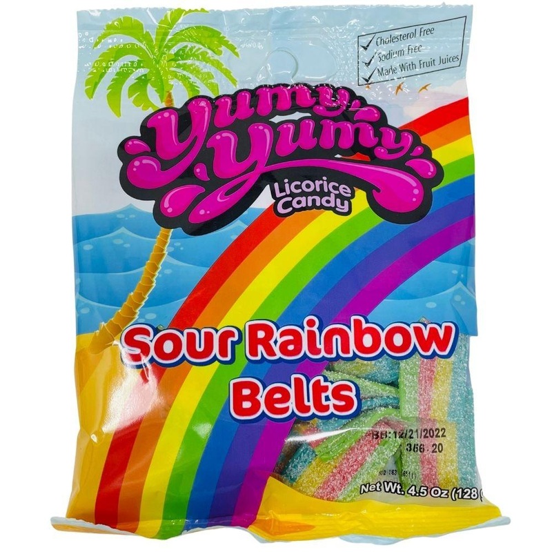 Yumy Yumy Sour Rainbow Belts – 4.5oz