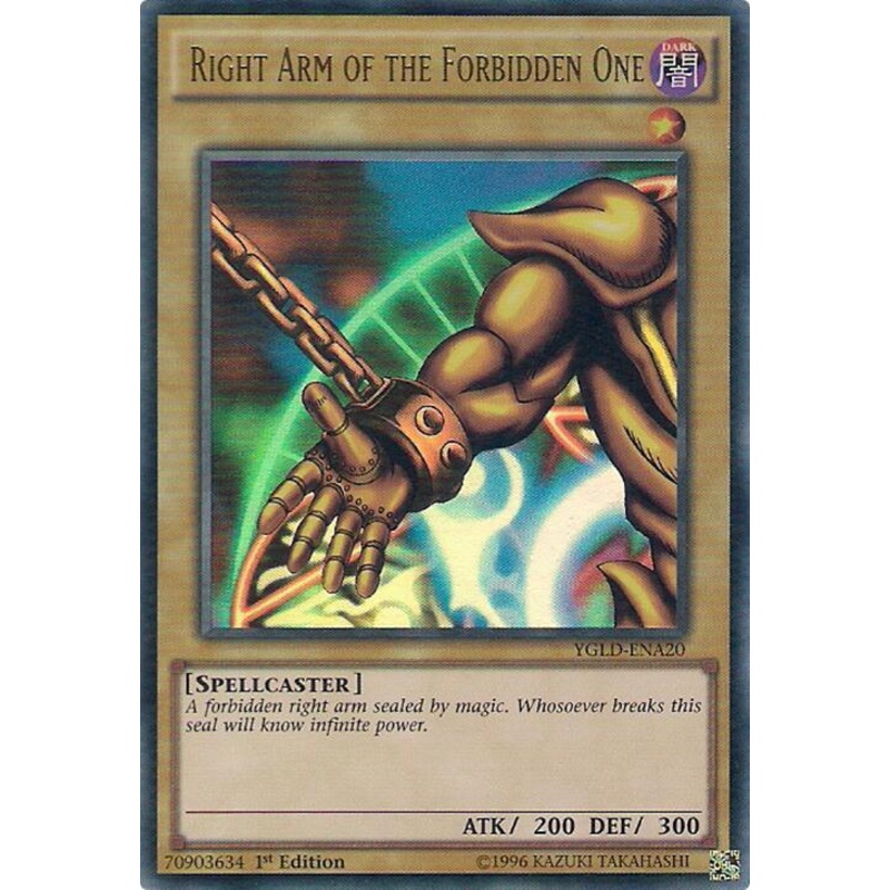 Right Arm of the Forbidden One (Unlimited) – King of Games: Yugi’s Legendary Decks – YGLD-ENA20