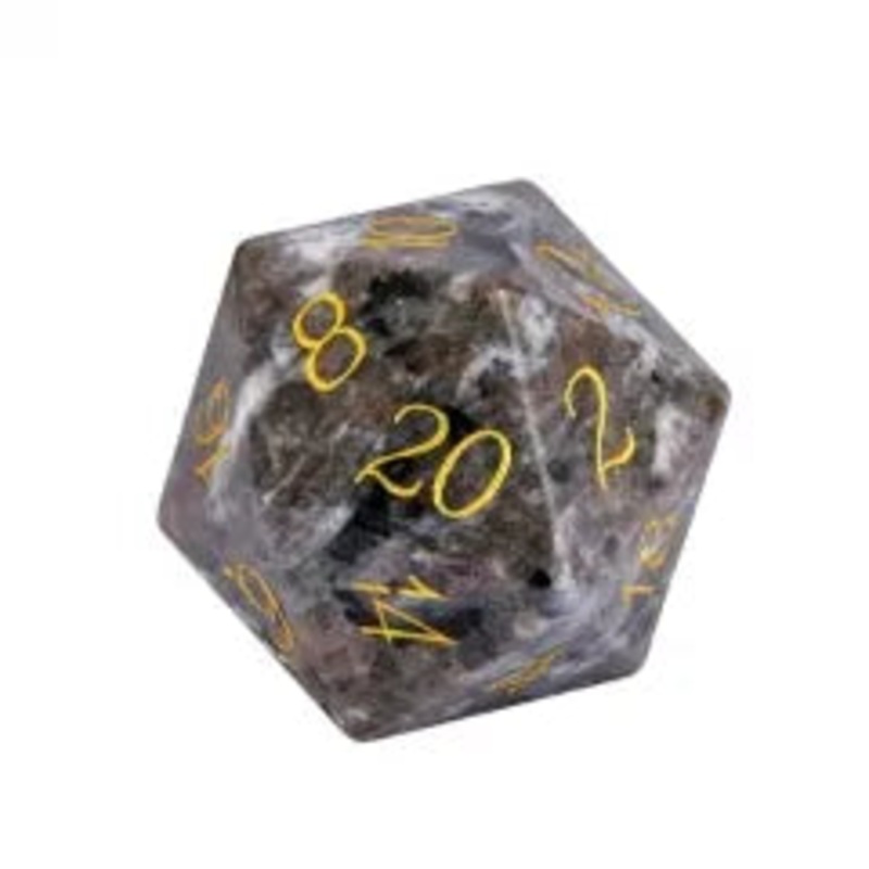 30mm D20 Natural Yooperlite Stone Dice (OOS)