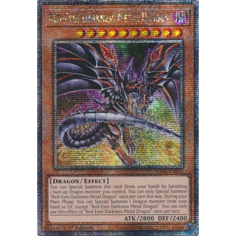 Red-Eyes Darkness Metal Dragon (1st Edition) (Alternate Art) (Quarter Century Secret Rare) – RA04-EN003