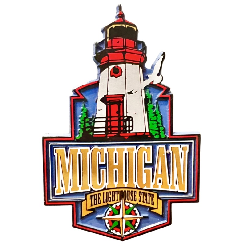 Michigan The Lighthouse State Magnet
